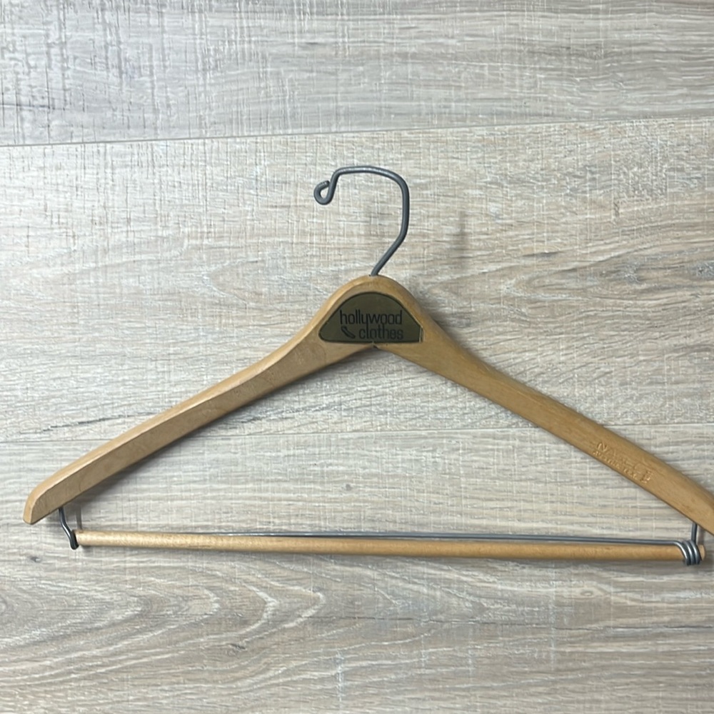 Antique Hollywood Clothes wood hanger